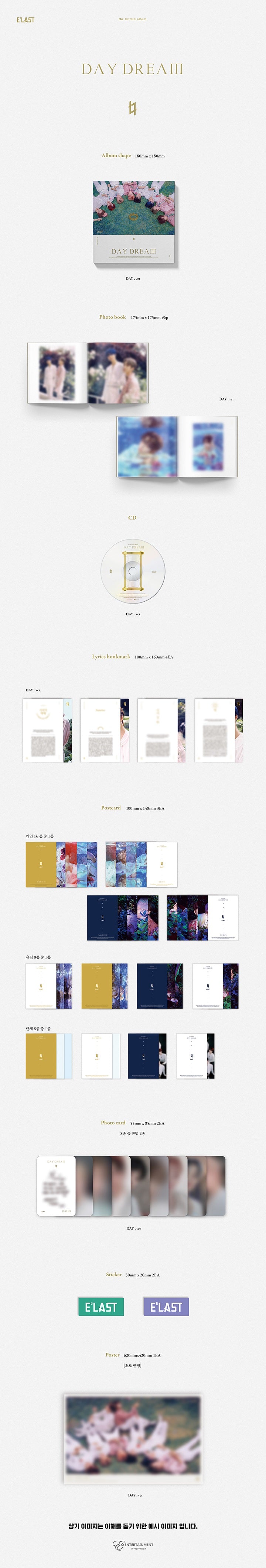 1 CD
1 Photo Book (96 pages)
4 Lyrics Bookmarks
3 Posts
2 Photo Cards
2 Stickers
