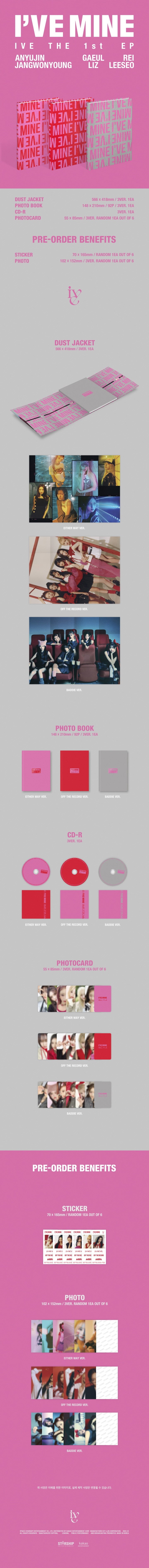 1 CD
1 Dust Jacket
1 Photo Book (92 pages)
1 Photo Card (random out of 6 types)