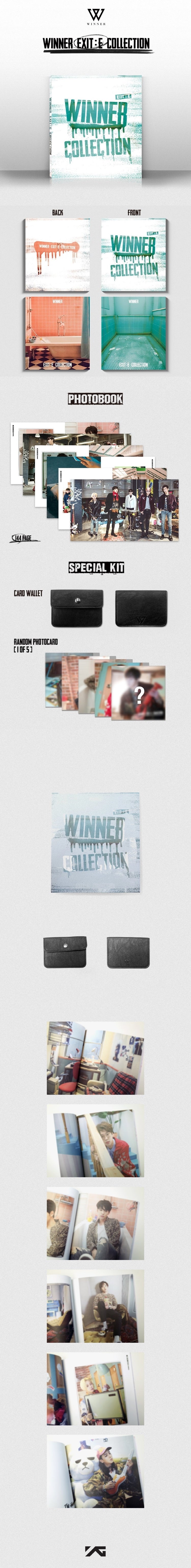 WINNER EXIT : E COLLECTION PHOTO BOOK(144p)+1p Card Wallet+1p Photo Card K-POP Sealed