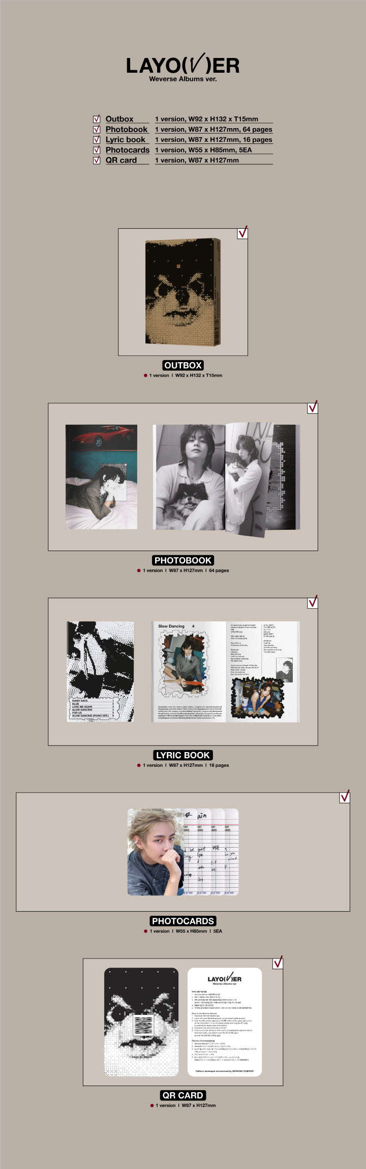V (BTS) - [Layover] Solo Album WEVERSE ALBUM Version