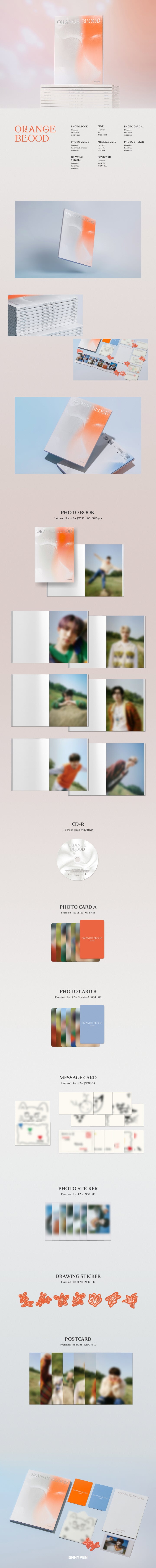 1 CD
1 Photo Book (60 pages)
1 Photo Card A (random out of 7 types)
1 Photo Card B (random out of 7 types)
1 Message Card ...