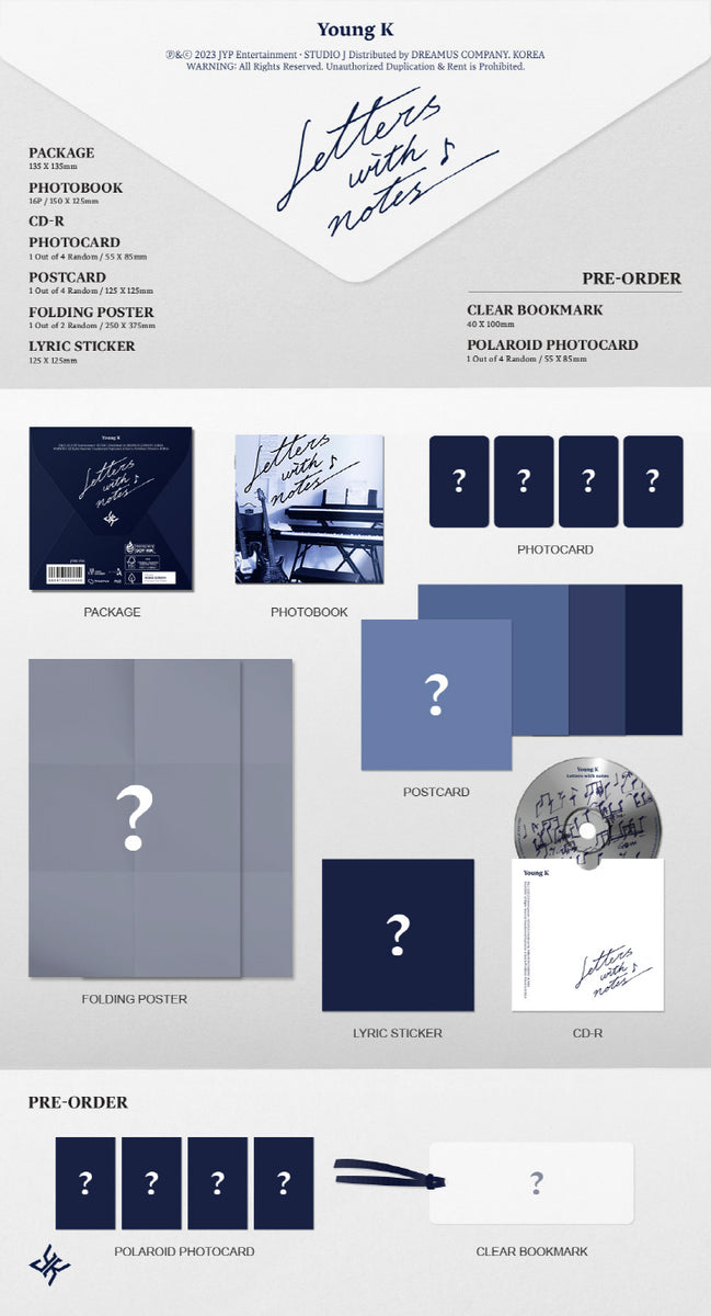 YOUNG K (DAY6) - [LETTERS WITH NOTES] (DIGIPACK Version