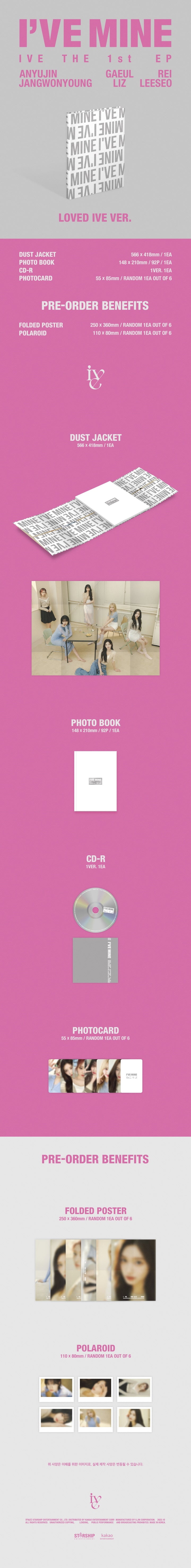 1 CD
1 Dust Jacket
1 Photo Book (92 pages)
1 Photo Card (random out of 6 types)