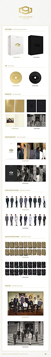 1 CD
1 Booklet (120 pages)
9 Post Cards
1 Mini Photo Stand (random out of 9 types)
1 Selfie Photo Card (random out of 18 t...