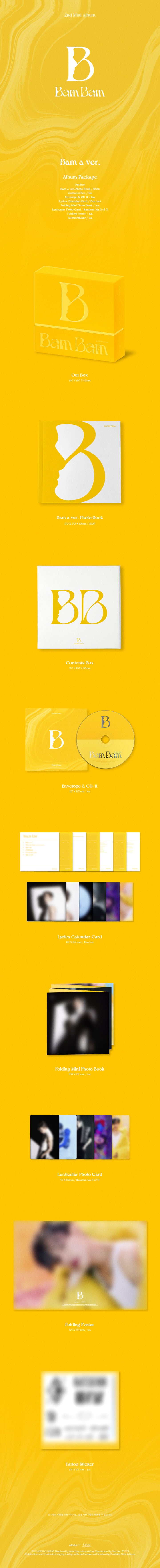 BamBam (BamBam) 2nd Mini Album [B] A world full of infinite possibilities that only BamBam has, [B] Melt slowly into your ...