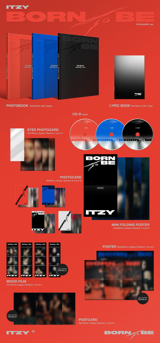 ITZY - [BORN TO BE] (STANDARD 3 Version SET) – kpopalbums.com