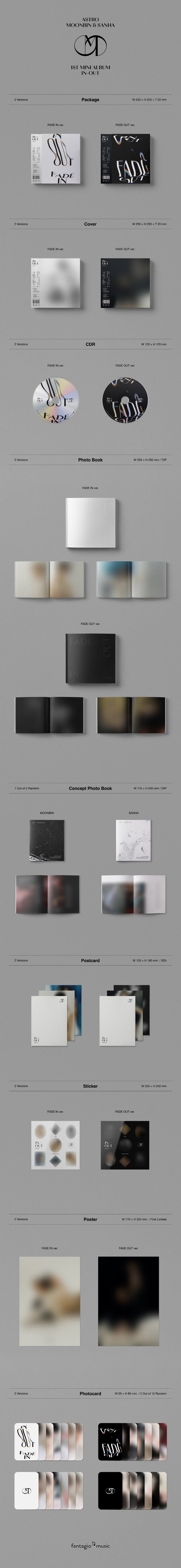 1 CD
1 Photo Book (72 pages)
1 Concept Photo Book (20 pages)
3 Postcards
1 Sticker