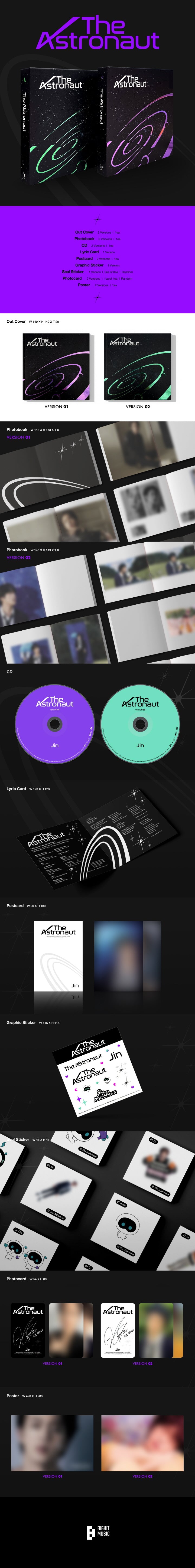 Jin Solo Single Album - The Astronaut - Choice Music LA Jin Solo Single Album - The Astronaut - Choice Music LA