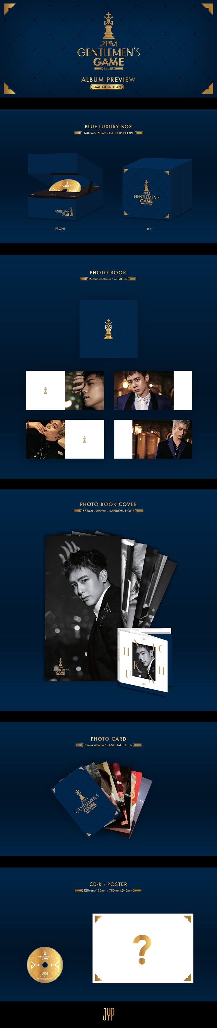 1 CD
1 Photo Book (76 pages)
1 Photo Card
1 Photo Book