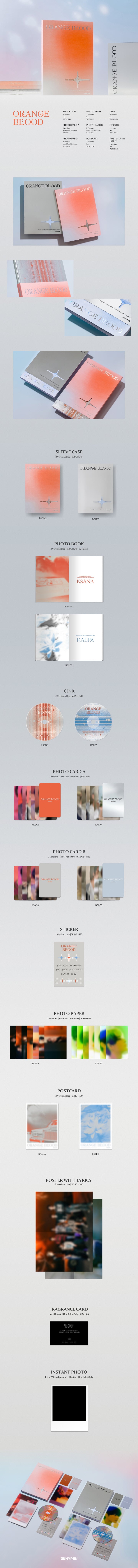 1 CD
1 Photo Book (92 pages)
1 Photo Card A (random out of 7 types)
1 Photo Card B (random out of 7 types)
1 Sticker
1 Pho...