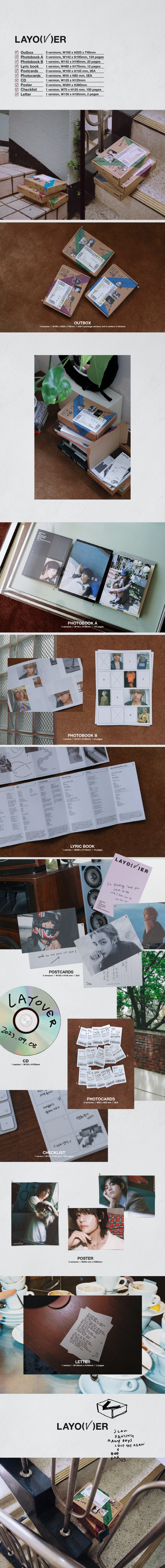 V (BTS) - [Layover] Solo Album Photobook 3 Version SET