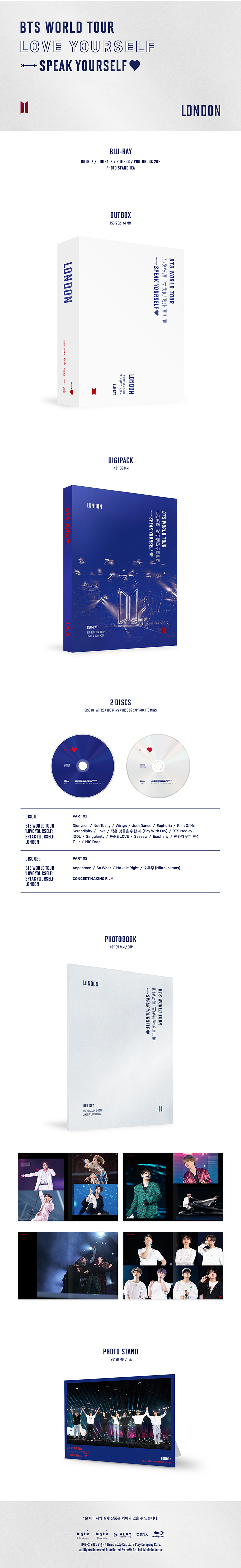 bts LY speak yourself London blu-ray盤 BTS - [WORLD TOUR 'LOVE YOURSELF: SPEAK YOURSELF' LONDON