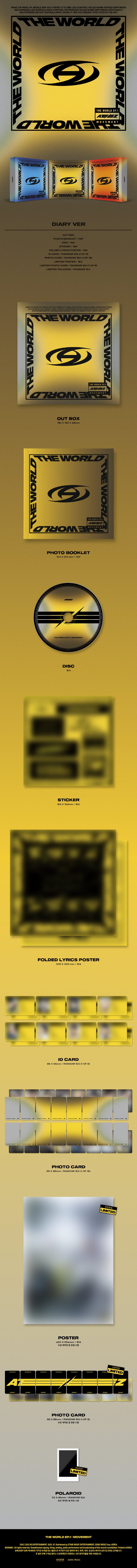 ATEEZ THE WORLD EP.1 MOVEMENT Stickers Set