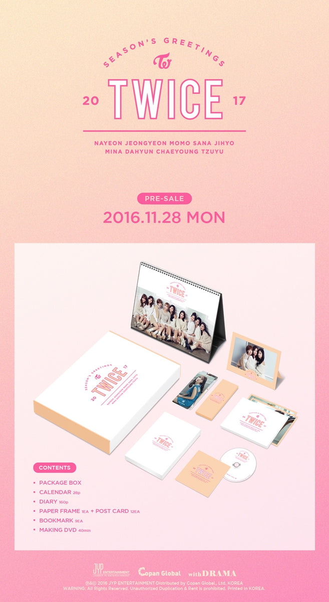 【楽天カード分割】 - TWICE [2017 kpopalbums.com – GREETINGS] SEASON'S アイドルグッズ