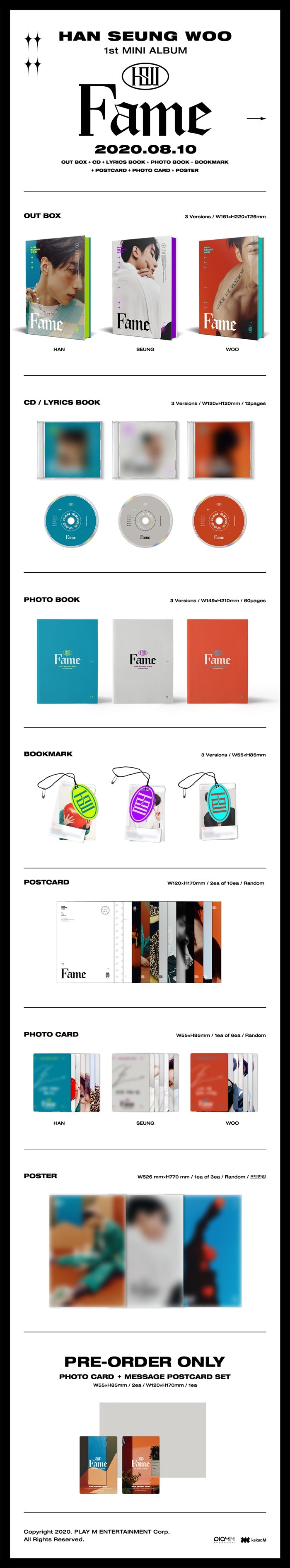 1 CD
1 Photo Book (60 pages)
1 Lyrics Book (12 pages)
1 Bookmark
2 Postcards
1 Photo Card