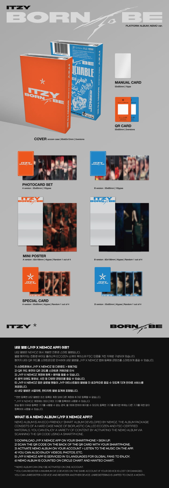 ITZY - [BORN TO BE] PLATFORM Album NEMO 2 Version SET –