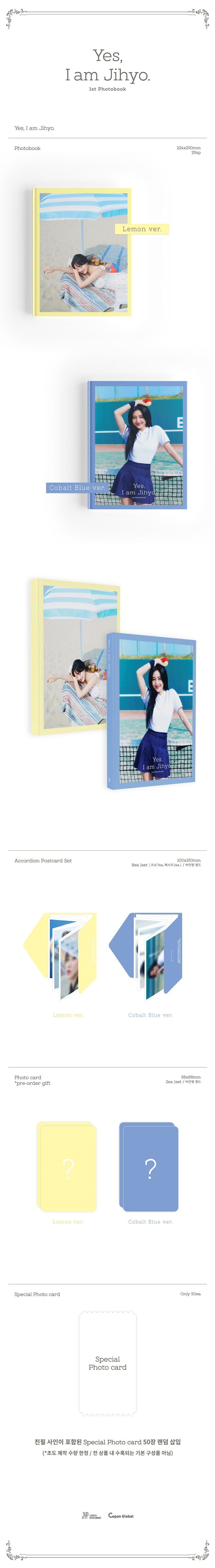JIHYO - [YES, I AM JIHYO] (1st Photo Book COBALT BLUE Version 
