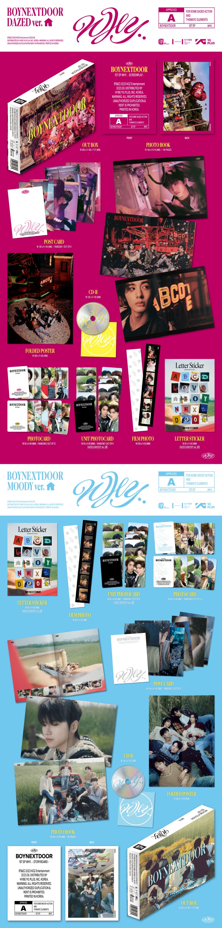 1 CD
1 Photo Book
1 Postcard (random out of 6 types)
1 Folded Poster
2 Photo Cards (random out of 2 types)
1 Unit Photo Ca...
