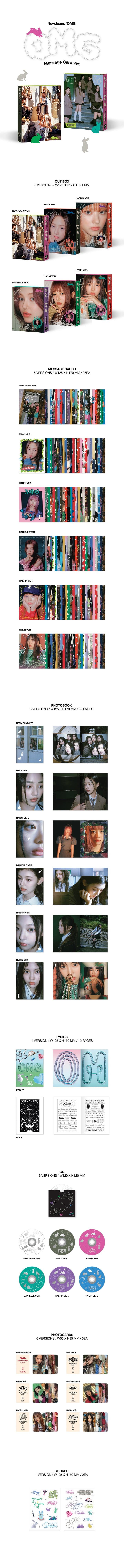 NEWJEANS - [OMG] (1st Single Album MESSAGE CARD NEWJEANS