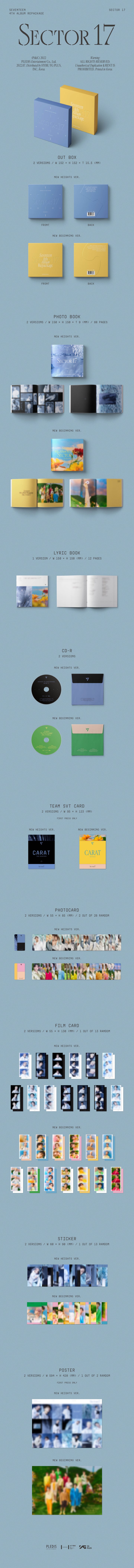SEVENTEEN - [SECTOR 17] 4th Album Repackage 2 Version SET