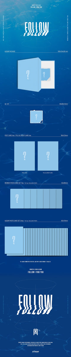 MONSTA X　ウォノ　アンコンポストカード MONSTA X 7th mini Album FOLLOW FIND YOU Official Photocard