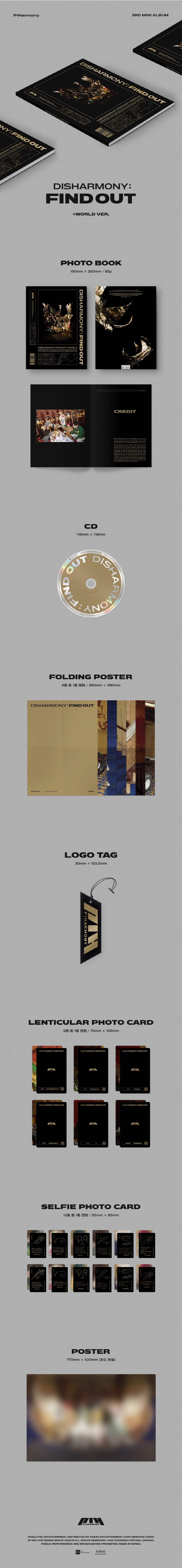 P1Harmony  3rd Mini Album 'DISHARMONY : FIND OUT' (SET)