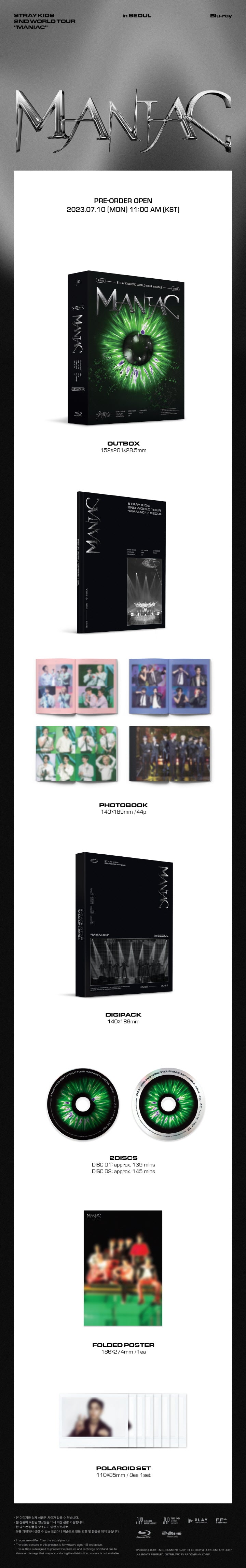 2 Blu-rays
1 Photo Book (44 pages)
1 Folded Poster
8 Polaroids
