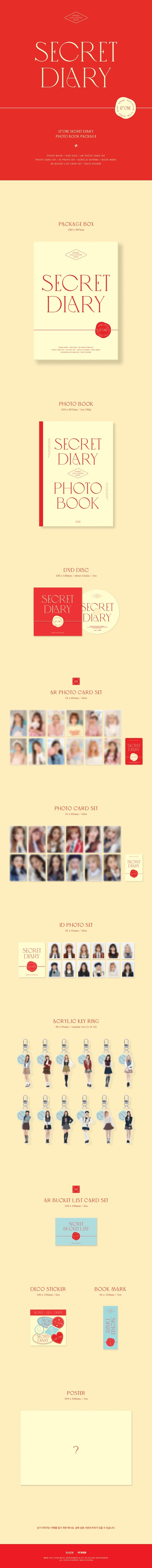 1 DVD
1 Photo Book (192 pages)
12 AR Card
12 Photo Card
12 ID Photo
1 Keyring
2 AR Bucket Lists
6 Stickers
1 Bookmark