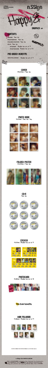 N.SSIGN [HAPPY &] Album DIGIPACK 9 Ver SET/9 CD+9 Photo Book