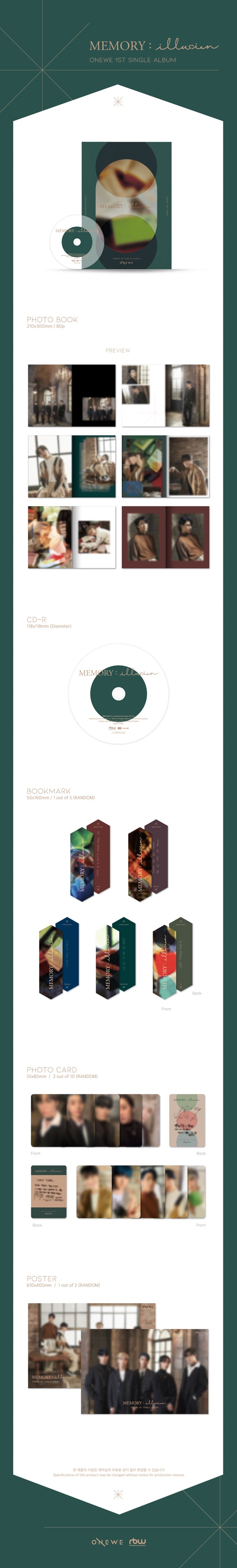 1 CD
1 Photo Book (80 pages)
1 Bookmark
2 Photo Cards