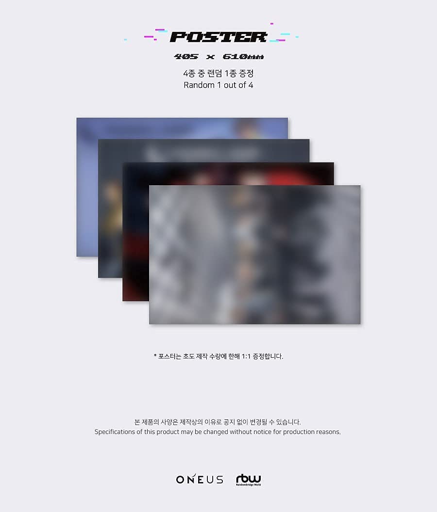 1 CD
1 Lyric Poster On Pack
1 Photo Book (96 pages)
1 Big Photo Card
1 Photo Card