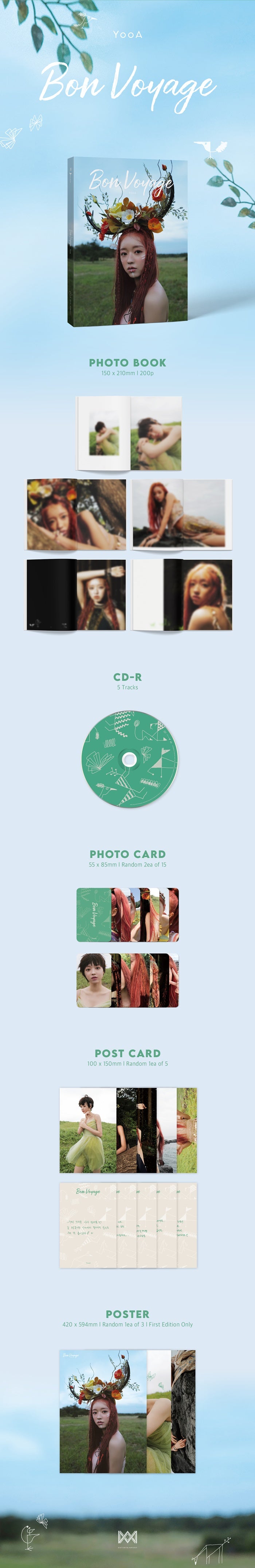 1 CD
1 Photo Book (200 pages)
2 Photo Cards
1 Postcard