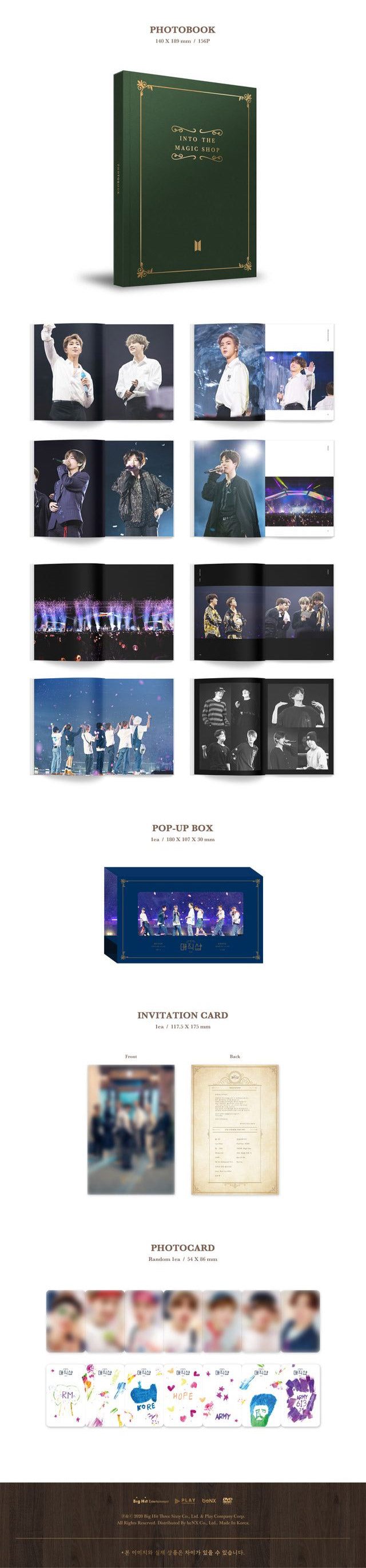 BTS - [Magic Shop] 2019 5th Muster DVD 4 Discs+156p PhotoBook+1ea