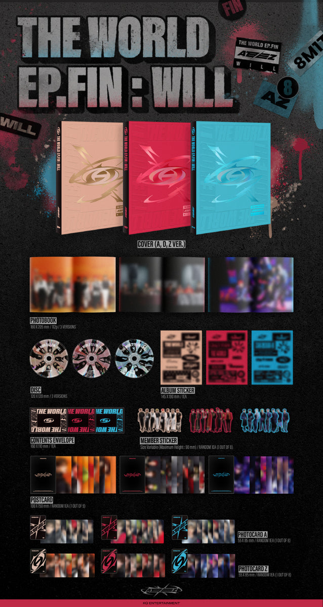 【新品】 - ATEEZ [THE Version Z Album (2nd WILL] : EP.FIN WORLD K-POP・アジア