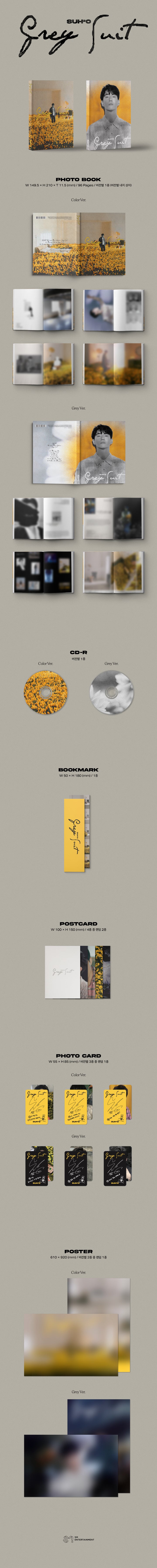 1 CD
1 Photo Book (96 pages)
1 Bookmark
2 Postcards (random out of 4 types)
1 Photo Card (random out of 3 types)