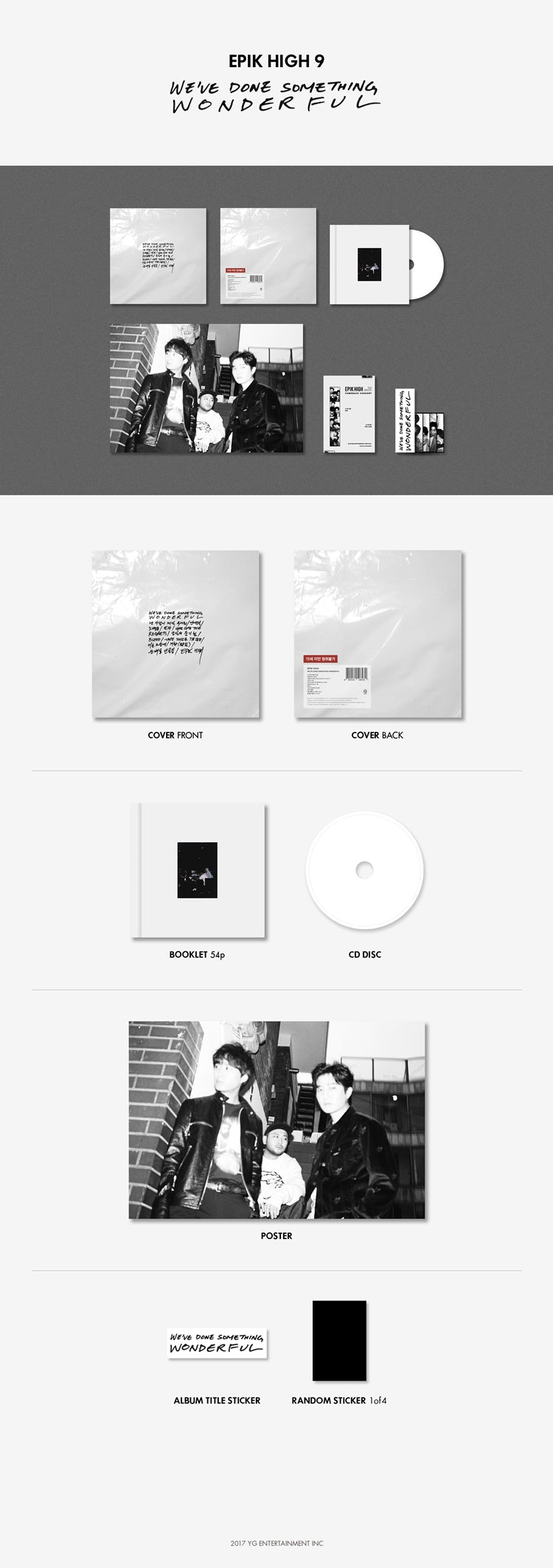 1 CD
1 Booklet (54 pages)
1 Photo Sticker
1 Concert Postcard
1 Folded Poster