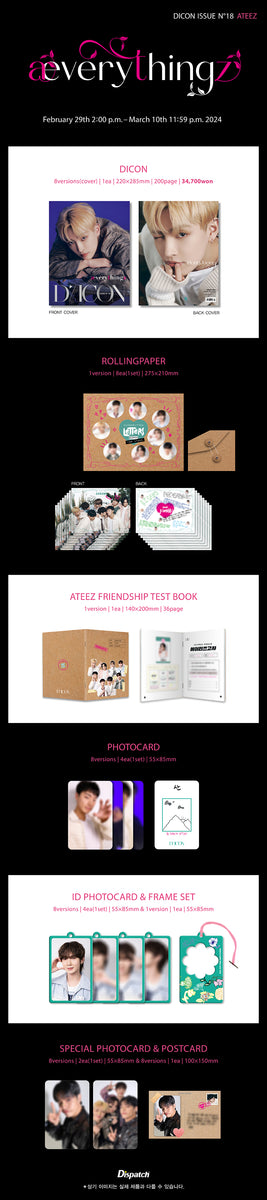 ラッピング・包装 ateez DICON YEOSANG Amazon.com: DICON VOLUME N°18 ATEEZ : æverythingz [YEOSANG