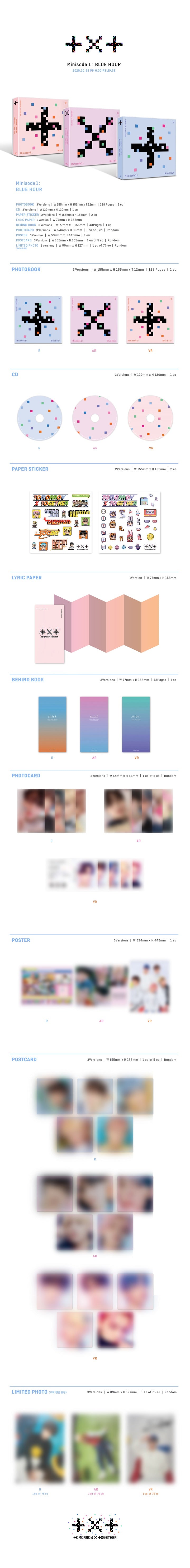 1 CD
1 Photo Book (128 pages)
2 Paper Stickers
1 Lyric Paper
1 Behind Book (43 pages)
1 Photo Card (random out of 5 types ...