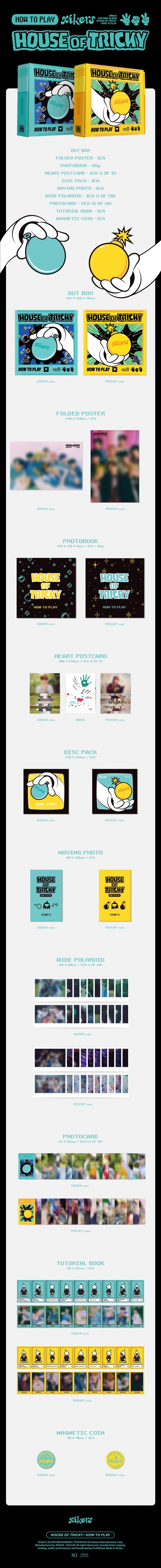 1 CD
1 Photo Book (88 pages)
1 Folded Poster
1 Heart Postcard (random out of 9 types)
1 Moving Photo
1 Wide Polaroid (rand...