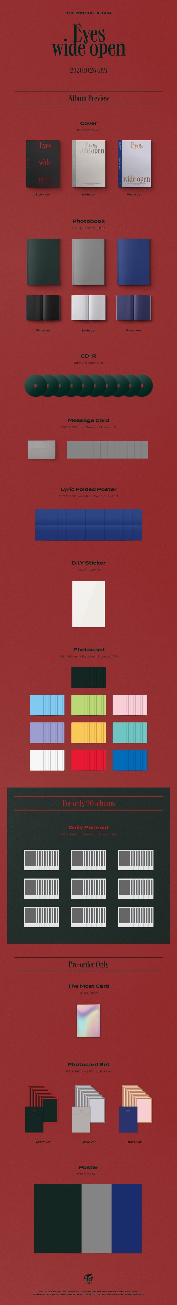 1 CD
1 Photo Book (88 pages)
1 Message Card (random out of 9 types)
1 Lyric Folded Poster (random out of 10 types)
1 DIY S...