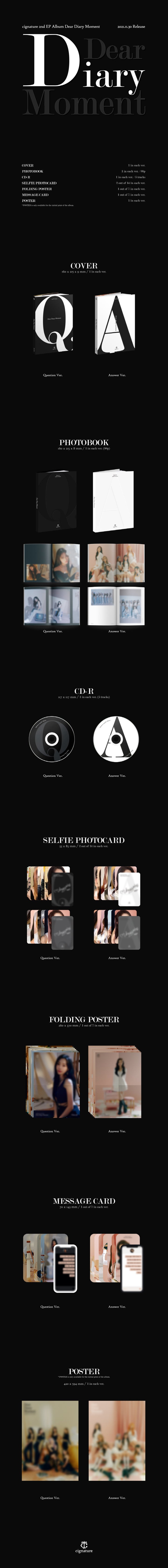1 CD
1 Photo Book (88 pages)
2 Selfie Photo Cards (random out of 14 types per version)
1 Folding Poster (random out of 7 t...