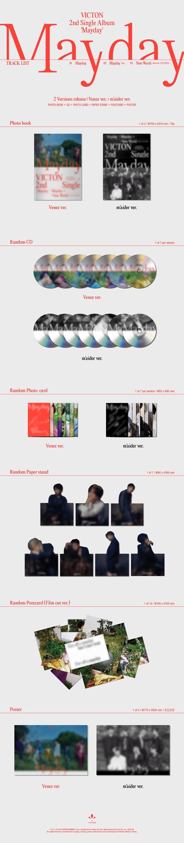 1 CD
1 Photo Book (76 pages)
1 Photo Card
1 Postcard
1 Paper Stand