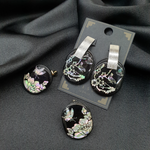LEESLE - Mother-of-pearl Earrings : Plum Blossom and Bird